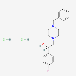 molecular formula C19H25Cl2FN2O B11973349 2-(4-Benzylpiperazine-1-yl)-1-(4-fluorophenyl)ethanol dihydrochloride CAS No. 156809-88-0