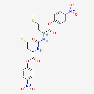 molecular formula C23H26N4O9S2 B1197339 (4-Nitrophenyl) 4-methylsulfanyl-2-[[4-methylsulfanyl-1-(4-nitrophenoxy)-1-oxobutan-2-yl]carbamoylamino]butanoate CAS No. 53751-62-5
