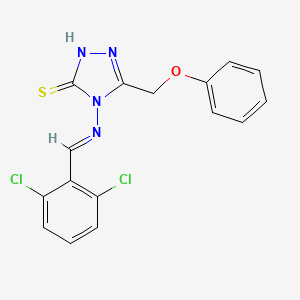 4-((2,6-Dichlorobenzylidene)amino)-5-(phenoxymethyl)-4H-1,2,4-triazole-3-thiol