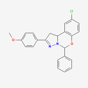 9-Chloro-2-(4-methoxyphenyl)-5-phenyl-1,10b-dihydropyrazolo[1,5-c][1,3]benzoxazine