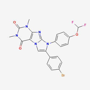 7-(4-bromophenyl)-8-[4-(difluoromethoxy)phenyl]-1,3-dimethyl-1H-imidazo[2,1-f]purine-2,4(3H,8H)-dione