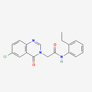 2-(6-chloro-4-oxo-3(4H)-quinazolinyl)-N-(2-ethylphenyl)acetamide