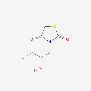 molecular formula C6H8ClNO3S B11973689 3-(3-Chloro-2-hydroxypropyl)-1,3-thiazolidine-2,4-dione 