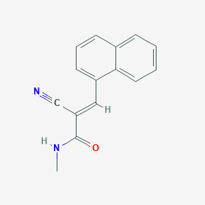 molecular formula C15H12N2O B11973717 2-Cyano-N-methyl-3-(1-naphthyl)acrylamide 