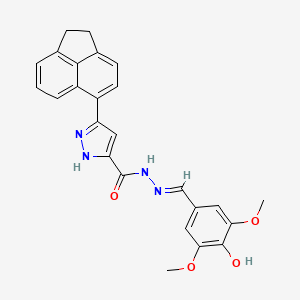 3-(1,2-Dihydro-5-acenaphthylenyl)-N'-[(E)-(4-hydroxy-3,5-dimethoxyphenyl)methylidene]-1H-pyrazole-5-carbohydrazide