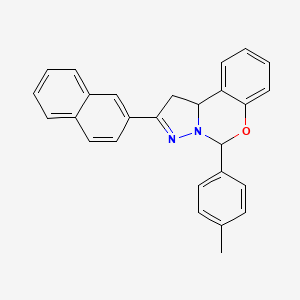 2-(Naphthalen-2-yl)-5-(p-tolyl)-5,10b-dihydro-1H-benzo[e]pyrazolo[1,5-c][1,3]oxazine