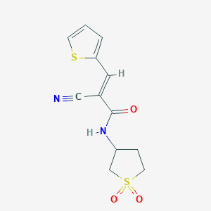 molecular formula C12H12N2O3S2 B11973833 (2E)-2-cyano-N-(1,1-dioxidotetrahydro-3-thienyl)-3-(2-thienyl)-2-propenamide 