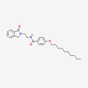 4-(decyloxy)-N-[2-(1-oxo-1,3-dihydro-2H-isoindol-2-yl)ethyl]benzamide