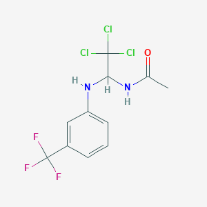 N-{2,2,2-trichloro-1-[3-(trifluoromethyl)anilino]ethyl}acetamide