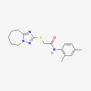 molecular formula C17H22N4OS B11973936 N-(2,4-dimethylphenyl)-2-(6,7,8,9-tetrahydro-5H-[1,2,4]triazolo[1,5-a]azepin-2-ylsulfanyl)acetamide 