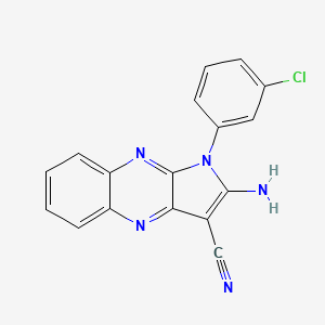 2-Amino-1-(3-chlorophenyl)-1H-pyrrolo(2,3-B)quinoxaline-3-carbonitrile