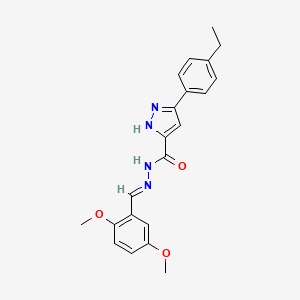 N'-[(E)-(2,5-dimethoxyphenyl)methylidene]-3-(4-ethylphenyl)-1H-pyrazole-5-carbohydrazide