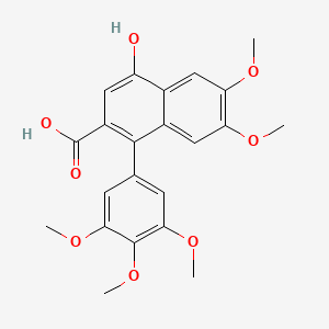 4-Hydroxy-6,7-dimethoxy-1-(3,4,5-trimethoxyphenyl)naphthalene-2-carboxylic acid