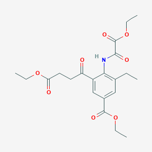 Ethyl 4-{[ethoxy(oxo)acetyl]amino}-3-(4-ethoxy-4-oxobutanoyl)-5-ethylbenzoate