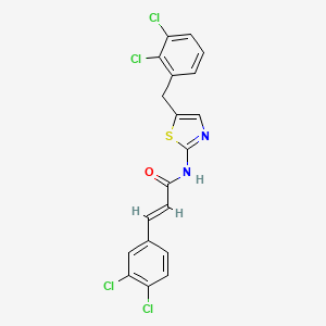 N-(5-(2,3-Dichlorobenzyl)-1,3-thiazol-2-YL)-3-(3,4-dichlorophenyl)acrylamide