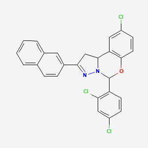 9-Chloro-5-(2,4-dichlorophenyl)-2-(naphthalen-2-yl)-5,10b-dihydro-1H-benzo[e]pyrazolo[1,5-c][1,3]oxazine