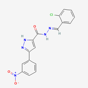 N'-(2-Chlorobenzylidene)-3-(3-nitrophenyl)-1H-pyrazole-5-carbohydrazide