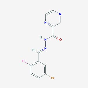 N'-[(E)-(5-bromo-2-fluorophenyl)methylidene]-2-pyrazinecarbohydrazide