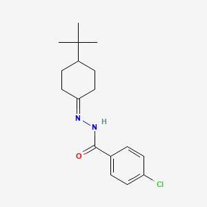 molecular formula C17H23ClN2O B11974487 N'-(4-Tert-butylcyclohexylidene)-4-chlorobenzohydrazide CAS No. 303084-66-4