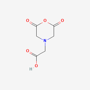 molecular formula C6H7NO5 B1197453 2,6-Dioxo-4-morpholineacetic acid CAS No. 33658-49-0