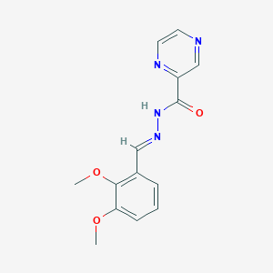 molecular formula C14H14N4O3 B11974532 N'-[(E)-(2,3-dimethoxyphenyl)methylidene]-2-pyrazinecarbohydrazide 