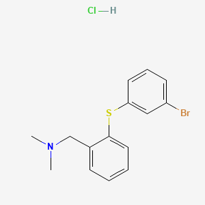 Benzenemethanamine, 2-((3-bromophenyl)thio)-N,N-dimethyl-, hydrochloride