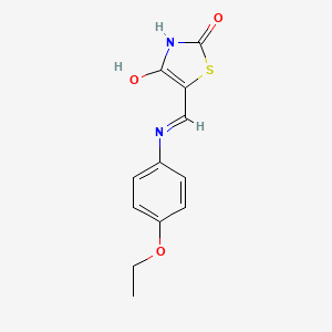 molecular formula C12H12N2O3S B11974560 5-((4-Ethoxyanilino)methylene)-1,3-thiazolidine-2,4-dione CAS No. 308095-93-4