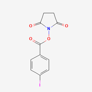 molecular formula C11H8INO4 B1197458 N-琥珀酰亚胺基 4-碘苯甲酸酯 CAS No. 39028-25-6