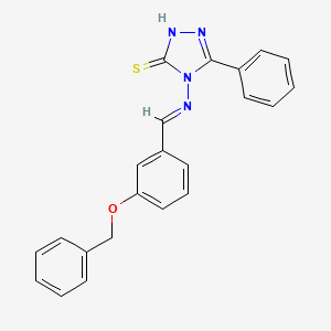 4-((3-(Benzyloxy)benzylidene)amino)-5-phenyl-4H-1,2,4-triazol-3-YL hydrosulfide