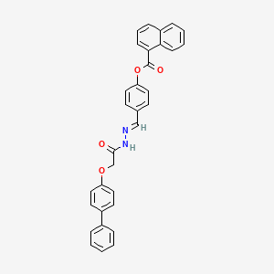 4-[(E)-{2-[(biphenyl-4-yloxy)acetyl]hydrazinylidene}methyl]phenyl naphthalene-1-carboxylate