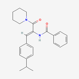 molecular formula C24H28N2O2 B11974654 N-(2-(4-Isopropylphenyl)-1-(1-piperidinylcarbonyl)vinyl)benzamide 