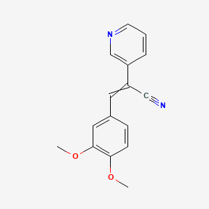 molecular formula C16H14N2O2 B1197468 3-(3,4-Dimethoxyphenyl)-2-(3-pyridinyl)-2-propenenitrile 