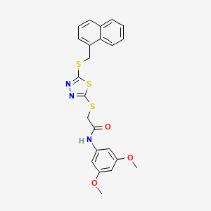 N-(3,5-dimethoxyphenyl)-2-({5-[(naphthalen-1-ylmethyl)sulfanyl]-1,3,4-thiadiazol-2-yl}sulfanyl)acetamide