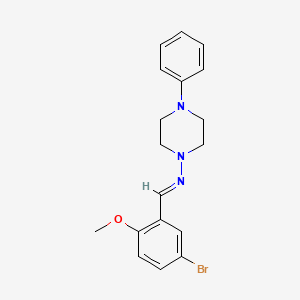 N-(5-Bromo-2-methoxybenzylidene)-4-phenyl-1-piperazinamine