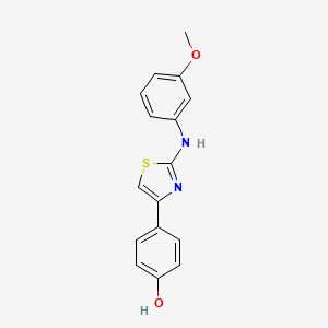 molecular formula C16H14N2O2S B1197478 4-[2-(3-Methoxyanilino)-4-thiazolyl]phenol 