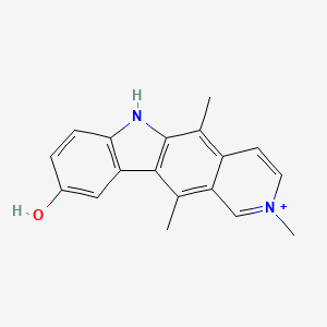 molecular formula C18H17N2O+ B1197481 Elliptinium CAS No. 58337-34-1