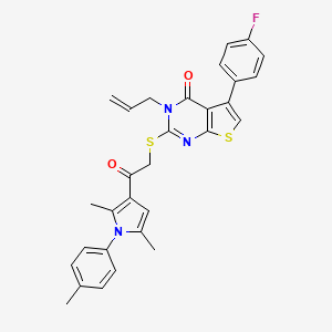 3-allyl-2-({2-[2,5-dimethyl-1-(4-methylphenyl)-1H-pyrrol-3-yl]-2-oxoethyl}thio)-5-(4-fluorophenyl)thieno[2,3-d]pyrimidin-4(3H)-one