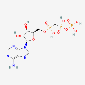 molecular formula C11H18N5O12P3 B1197484 Diphosphomethylphosphonic acid adenosyl ester CAS No. 7292-42-4