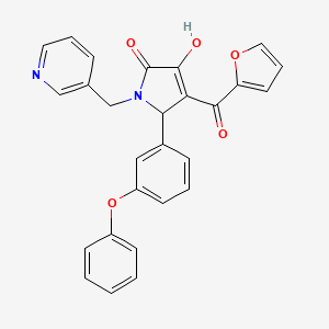 4-(2-furoyl)-3-hydroxy-5-(3-phenoxyphenyl)-1-(pyridin-3-ylmethyl)-1,5-dihydro-2H-pyrrol-2-one