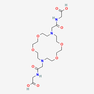 molecular formula C20H36N4O10 B11974888 {[(16-{2-[(Carboxymethyl)amino]-2-oxoethyl}-1,4,10,13-tetraoxa-7,16-diazacyclooctadecan-7-yl)acetyl]amino}acetic acid 