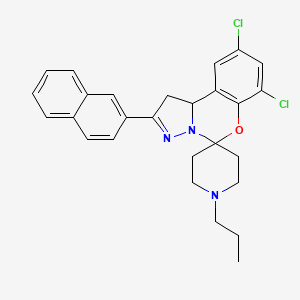 7,9-Dichloro-2-(naphthalen-2-yl)-1'-propyl-1,10b-dihydrospiro[benzo[e]pyrazolo[1,5-c][1,3]oxazine-5,4'-piperidine]