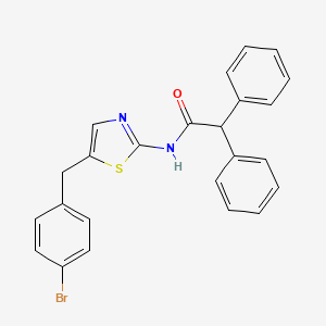 molecular formula C24H19BrN2OS B11975019 N-(5-(4-Bromobenzyl)-1,3-thiazol-2-YL)-2,2-diphenylacetamide CAS No. 292056-78-1