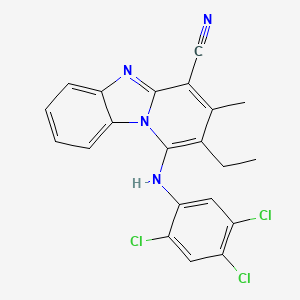 2-Ethyl-3-methyl-1-(2,4,5-trichloroanilino)pyrido[1,2-a]benzimidazole-4-carbonitrile