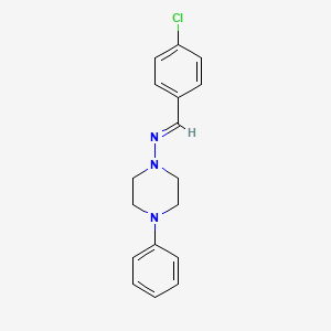 N-[(E)-(4-chlorophenyl)methylidene]-4-phenylpiperazin-1-amine