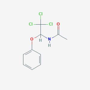 molecular formula C10H10Cl3NO2 B11975210 N-(2,2,2-Trichloro-1-phenoxy-ethyl)-acetamide CAS No. 16280-65-2