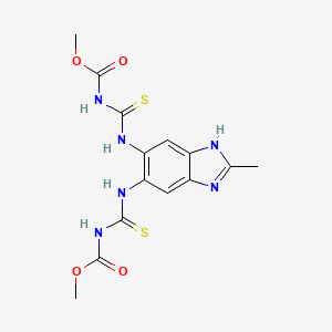 Methyl {[5-({[(methoxycarbonyl)amino]carbothioyl}amino)-2-methyl-1H-benzimidazol-6-yl]amino}carbothioylcarbamate