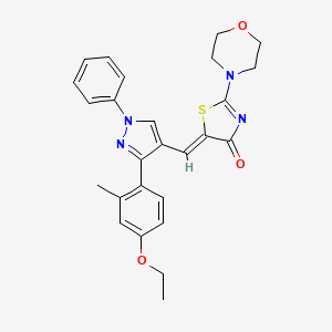 (5Z)-5-{[3-(4-Ethoxy-2-methylphenyl)-1-phenyl-1H-pyrazol-4-YL]methylene}-2-(4-morpholinyl)-1,3-thiazol-4(5H)-one