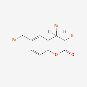molecular formula C10H7Br3O2 B1197533 3,4-Dibromo-6-(bromomethyl)chroman-2-one CAS No. 50465-97-9
