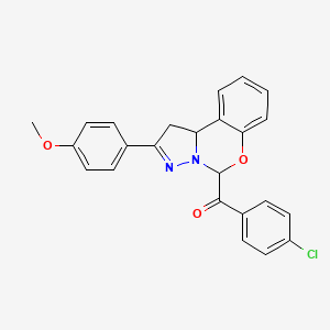 (4-Chlorophenyl)[2-(4-methoxyphenyl)-1,10b-dihydropyrazolo[1,5-c][1,3]benzoxazin-5-yl]methanone