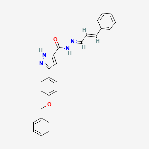 5-(4-(Benzyloxy)phenyl)-N'-(3-phenylallylidene)-1H-pyrazole-3-carbohydrazide